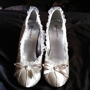 Wild Diva silver heels